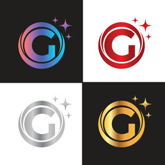 Letter G logo, G logo, AI logo set, modern and minimal design, tech-inspired, colorful icons and symbols, suitable for artificial intelligence, innovation, branding, startups, and digital identity.