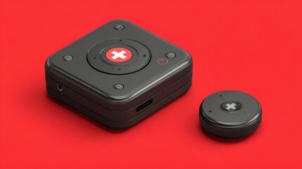 Obraz premium Medical Alert Device. Personal Emergency Alarm System with SOS Call Service