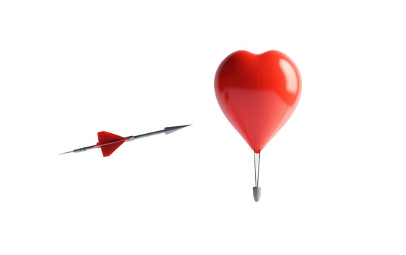 Flying sharp to hit on white background,png