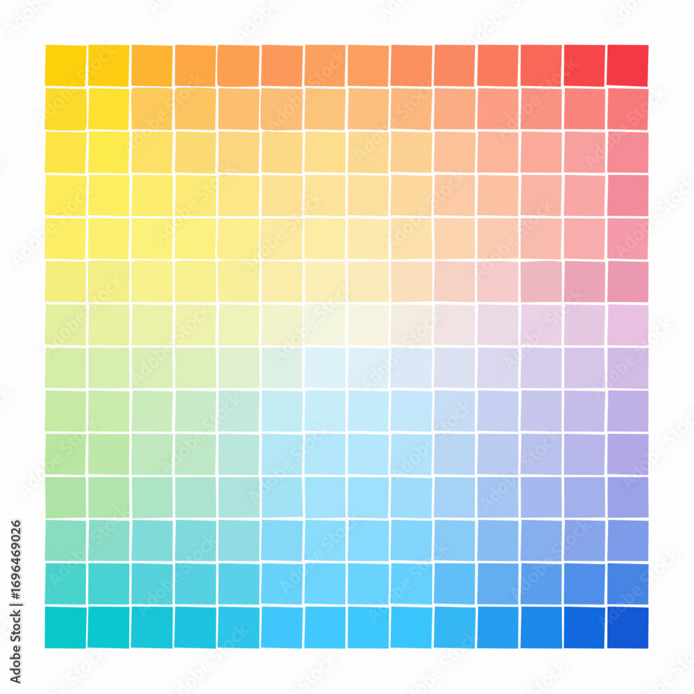 Poster rainbow gradient color grid pattern