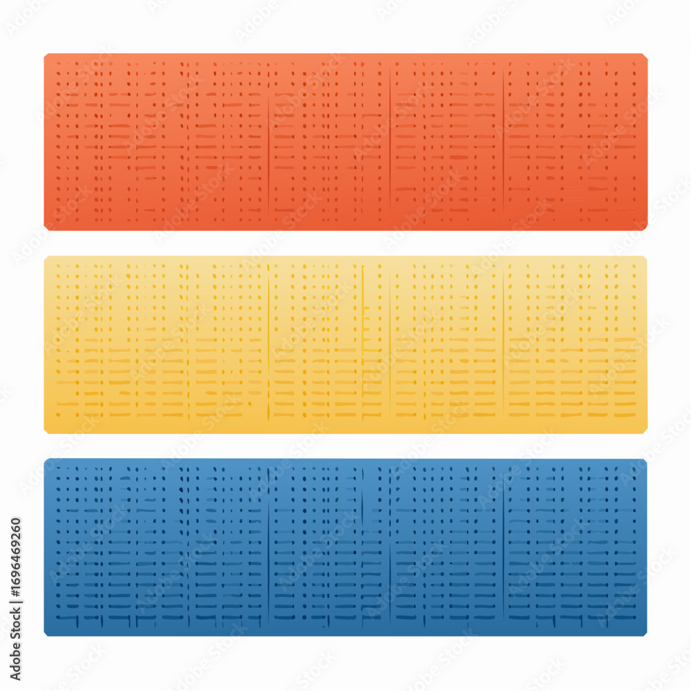 Poster tricolor abstract pattern with vertical and horizontal lines