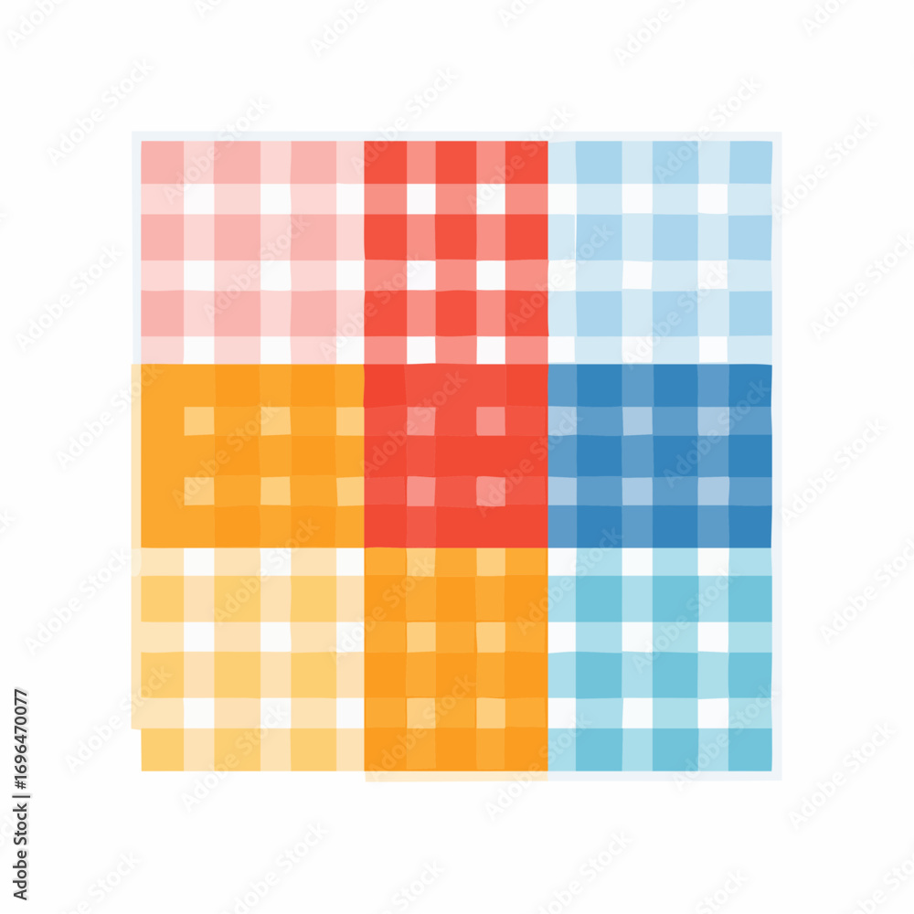 Poster multicolored gingham pattern background design