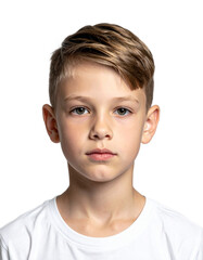 portrait of a little boy, isolated on transparent background