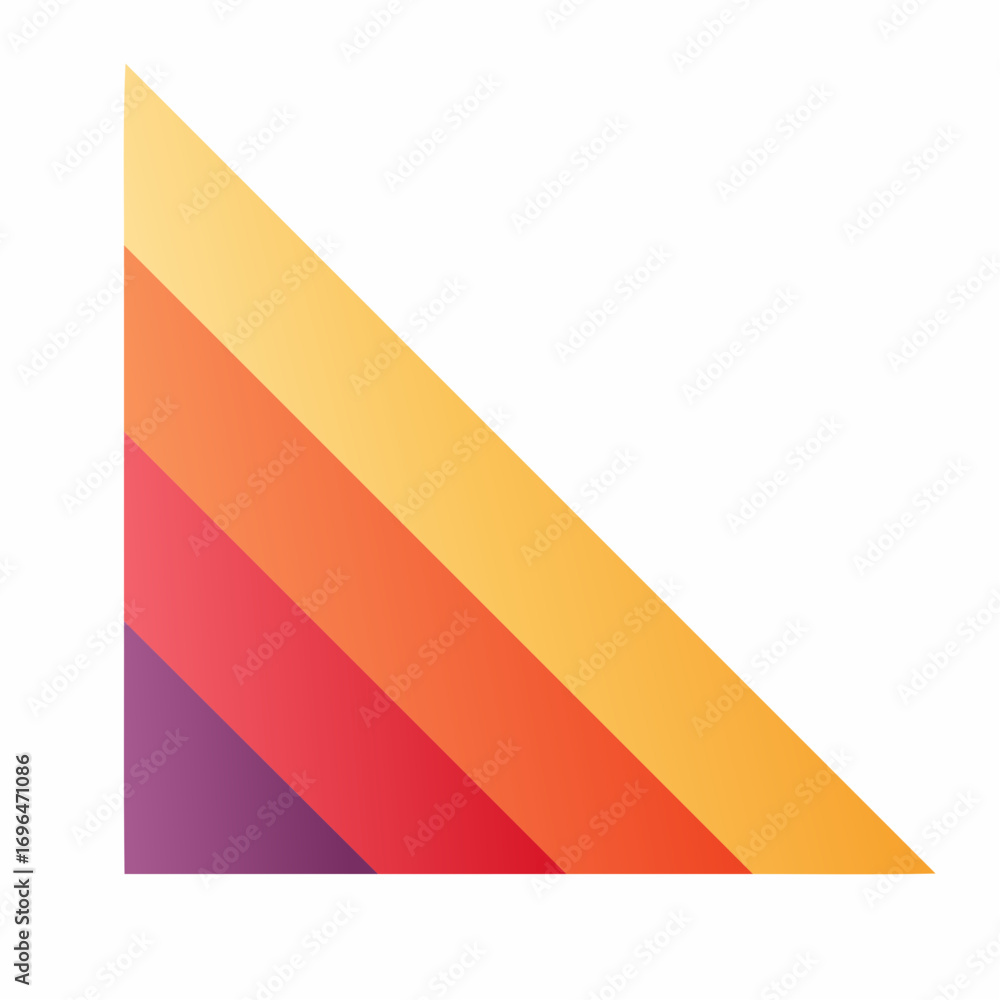 Poster abstract geometric triangle with gradient stripes