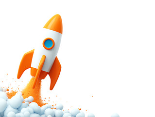 tech rocket modern spacecraft digital illustration
