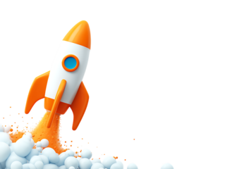 tech rocket modern spacecraft digital illustration