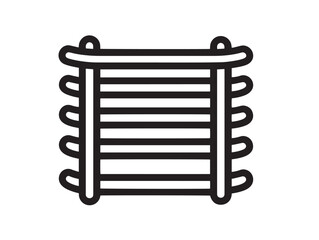 Farming Feeder Equipment Symbol in Bold Minimalist Vector Illustration