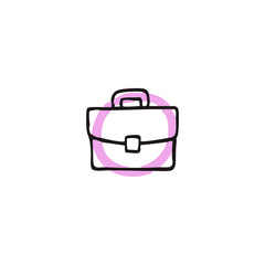 Simple black outline drawing of a rectangular document with a green heart icon