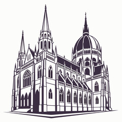 Fototapeta premium sketch of the cathedral