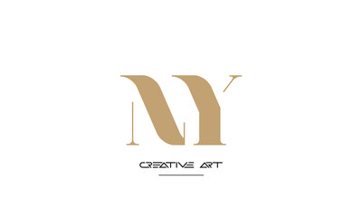 NY, YN, N, Y abstract letters logo monogram