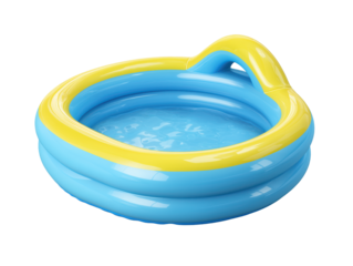 Inflatable paddling pool with transparent background, perfect for summer fun