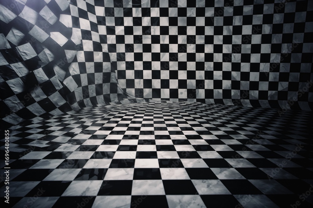 Poster monochrome grid pattern design