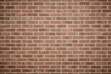 Obraz premium Interior view of a spotless brick wall with uniform brickwork.