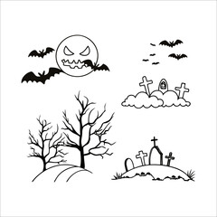 Halloween element set	

