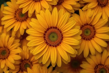 Close-up of burgundy Calendula officinalis seeds with bright yellow petals