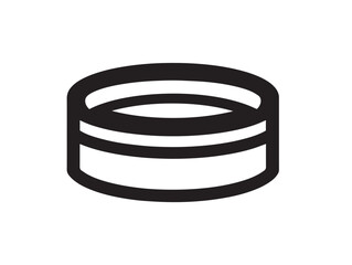 Livestock Water Trough Icon in Clean Minimal Vector Line Design