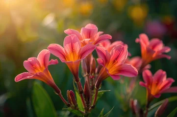 Foto auf Acrylglas Pflegezentrum Vibrant freesia blossoms bathed in sunlight  © AkuAku