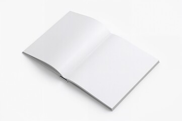 Blank book mockup on a white backdrop