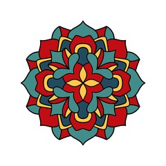 Hand drawn floral design with color, drawing with natural theme, for decoration, tattoo, wallpaper, sticker.