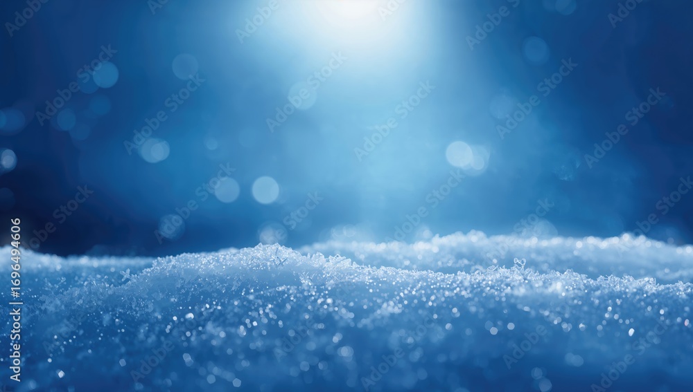 Poster frosty winter scene with glowing mystical light and soft bokeh effects. ideal backdrop for holiday t