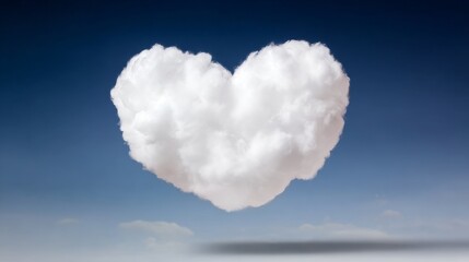 Heart shaped cloud graphic design in bright blue sky visual impact nature viewpoint