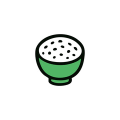 Simple black line art of koala head, small cat head, and paw print