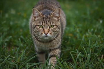 Fototapeta premium Stunning feline strolling gracefully