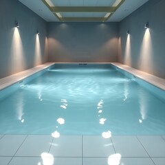 Obraz premium 호텔 실내 수영장a hotel indoor swimming pool