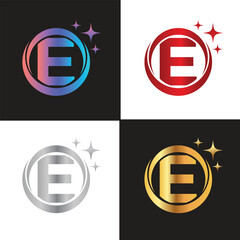 Letter E logo, E logo, AI logo set, modern and minimal design, tech-inspired, colorful icons and symbols, suitable for artificial intelligence, innovation, branding, startups, and digital identity.
