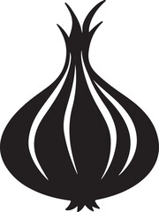 Elegant Black and White Onion Illustration for Culinary and Design Projects Simple Vegetable Graphic
