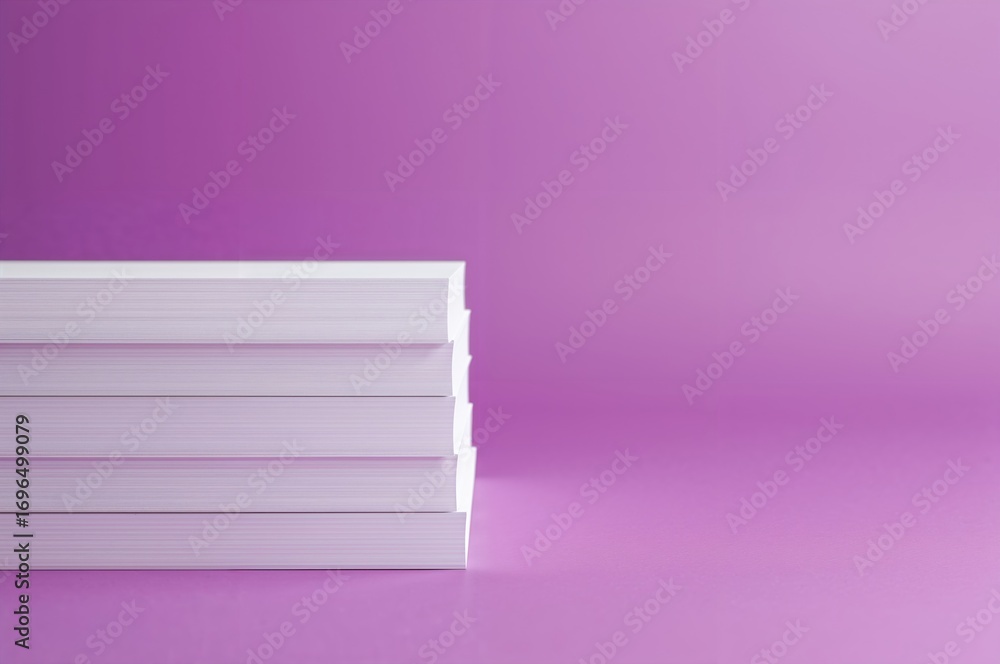 Poster Empty books displayed on colorful backdrop