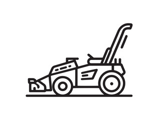 Modern Mulcher Icon in Clean Minimal Vector Line Artwork