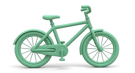Fototapeta premium Mint green retro bicycle with classic design and lightweight frame on
