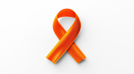 Orange Ribbon on Transparent Background
