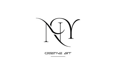 NY, YN, N, Y abstract letters logo monogram