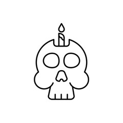 Skull Halloween icon.