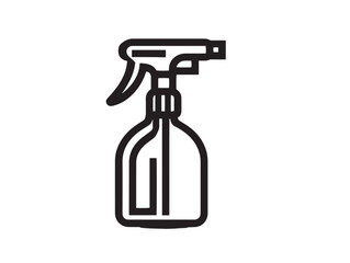 Stylish Pesticide Sprayer Vector Icon Set in Elegant Minimal Line Design