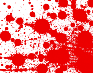 Grunge Blood Splatter Background with Ink Brush Texture