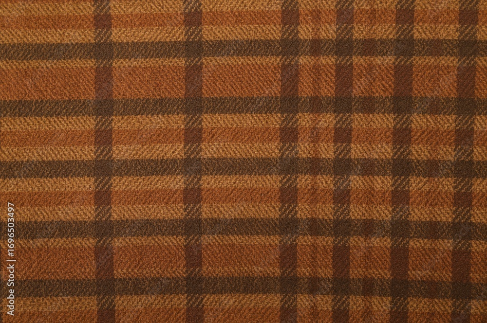 Poster background with fabric pattern in brown and yellow squares