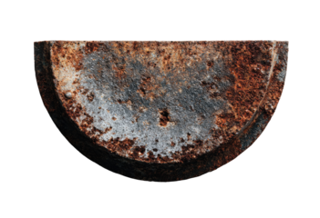 Rusted metal semicircle