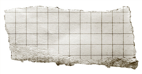 torn brown paper vintage note grid memo black and white	

