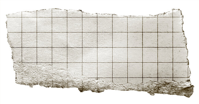 torn brown paper vintage note grid memo black and white	
