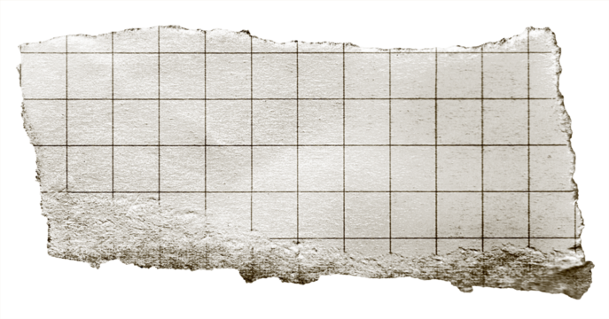 torn brown paper vintage note grid memo black and white	
