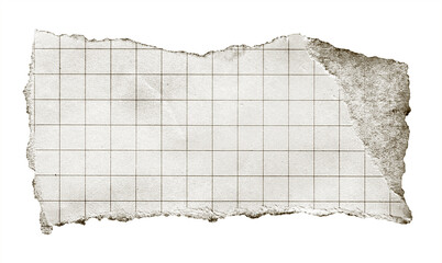 torn brown paper vintage note grid memo black and white	
