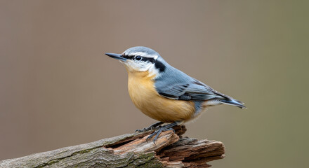 Fototapeta premium A Small Red Breasted Bird Perched on a Branch in Natural Light