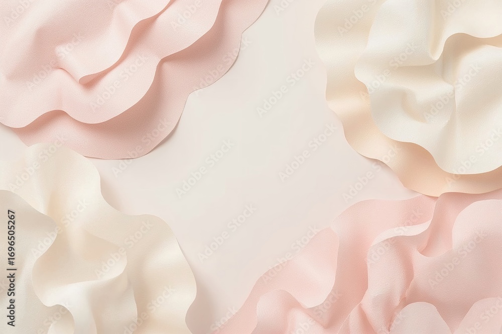 Poster patterns displayed on a soft pastel paper background