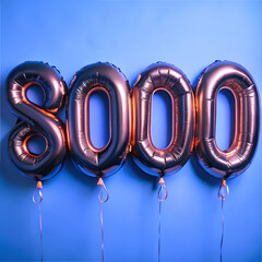 8000 Balloons Celebration. Milestone Achievement Party