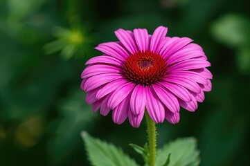 Obraz premium Gorgeous violet margaret blooming outdoors