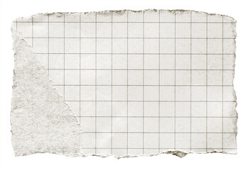 torn brown paper vintage note grid memo black and white	
