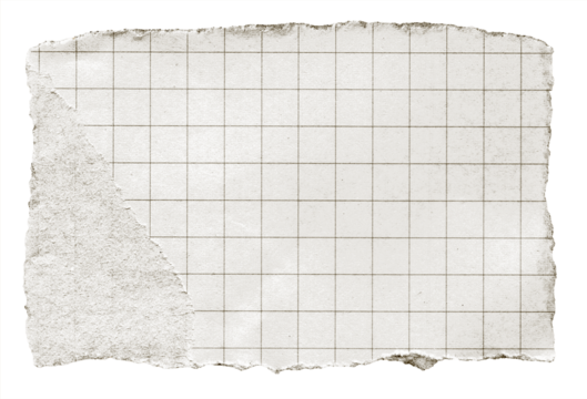 torn brown paper vintage note grid memo black and white	
